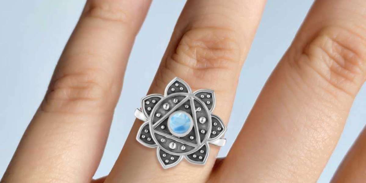 "Gorgeous Handcrafted Larimar Ring"