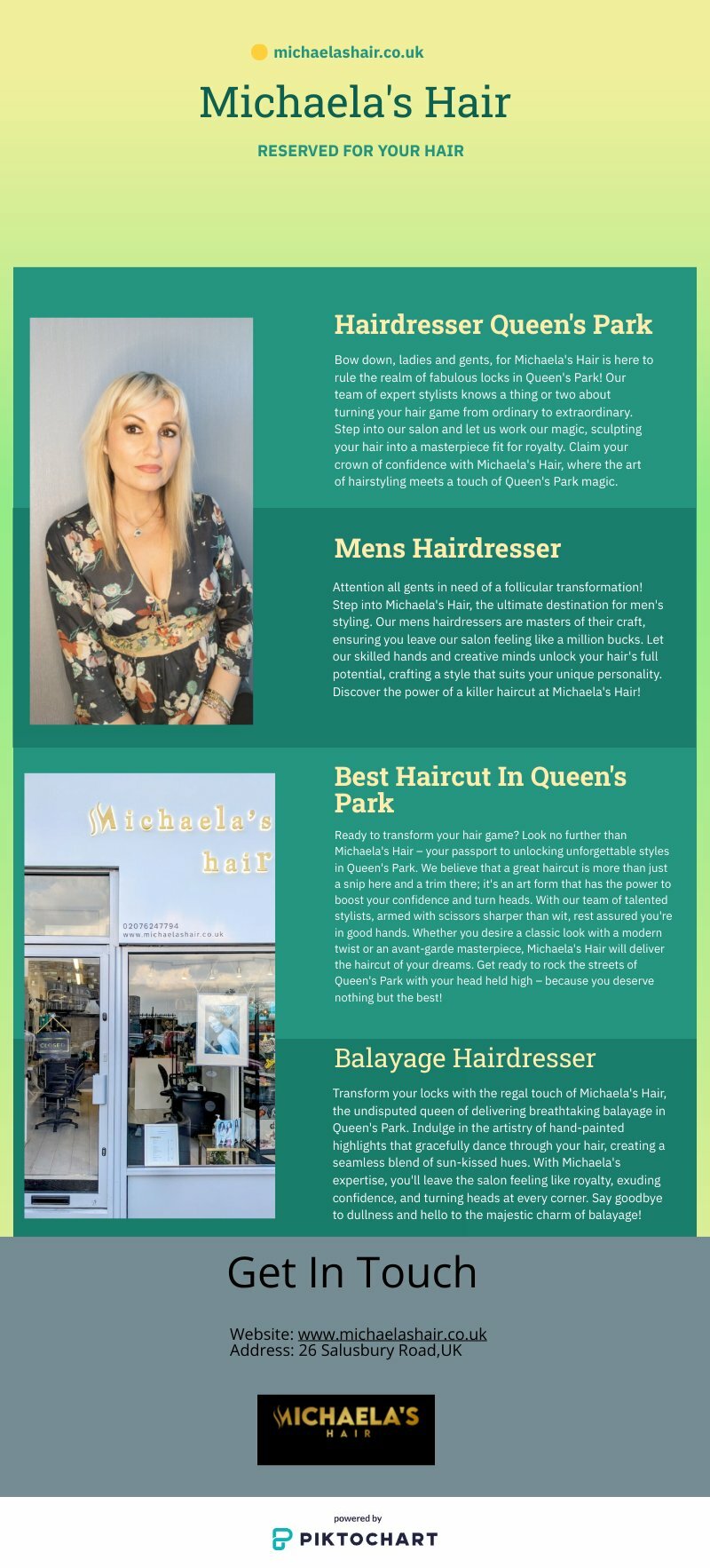 Best Hair Cutter And Dresser In Queen,s Park | Piktochart Visual Editor